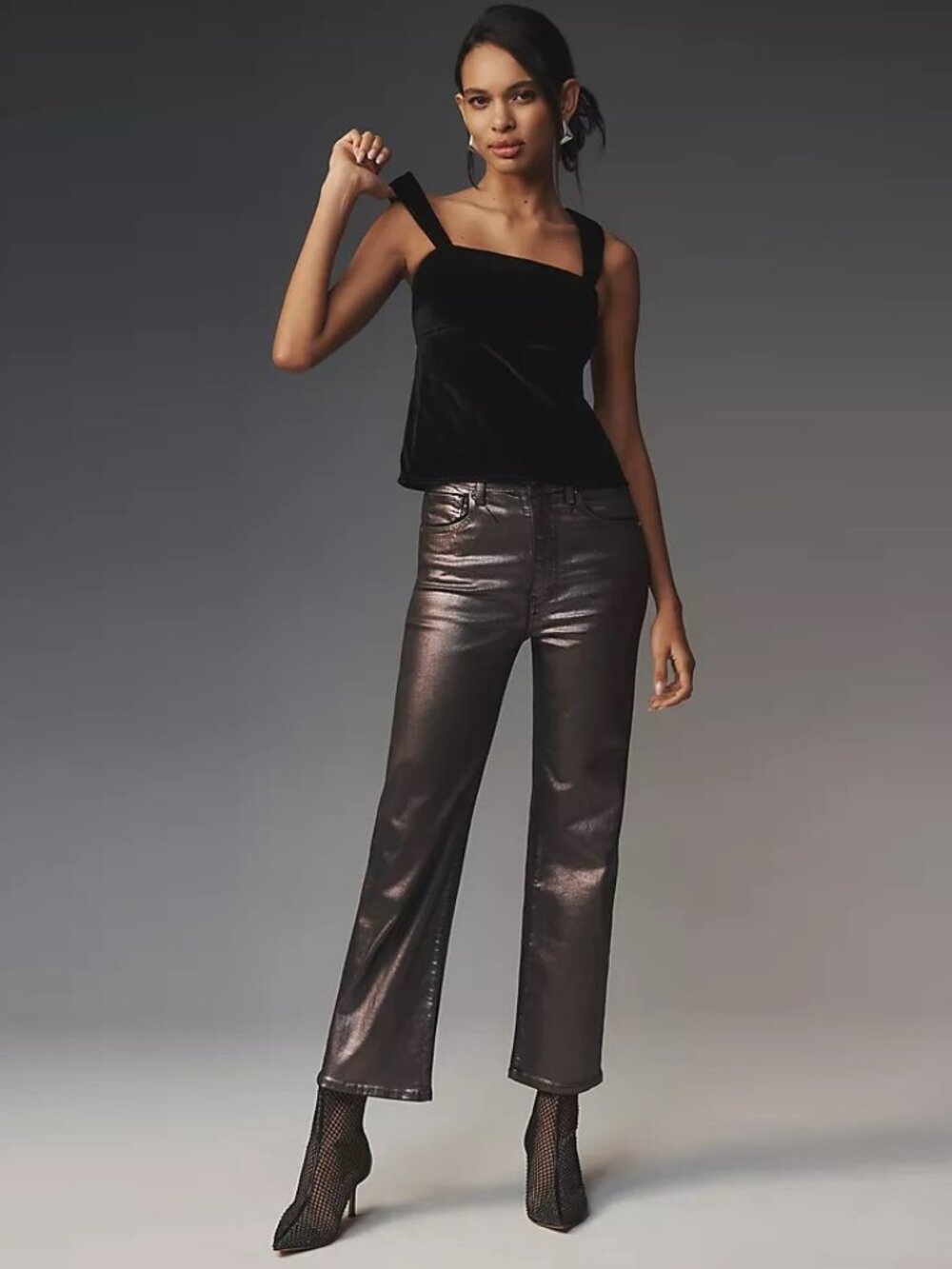 Pilcro Velvet Flyaway Top NWOT - Picture 4 of 8